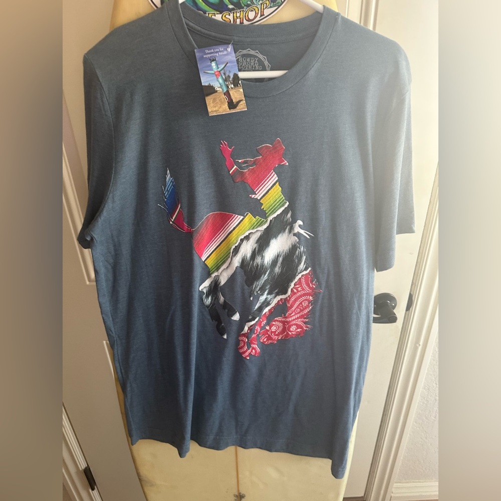 Men's Graphic Rodeo Bull T-Shirt - Navy